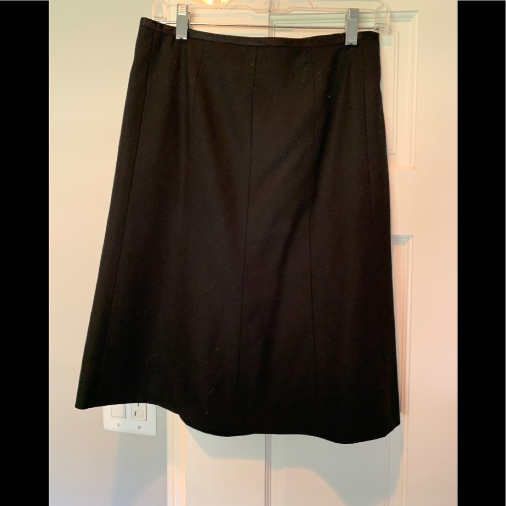 Black wool skirt